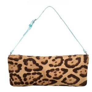 VINTAGE VALENTINO ANIMAL HAIR SHOULDER BAG RARE CLASSIC CHEETAH PRINT-CLUTCH